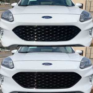 Trim Illusion - Gloss Black Patented Snap-on W/Tape Patented Grille Overlay 20-22 Ford Escape S/SEL/SE-Hybrid (No SE) 1 PC