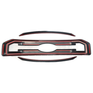 Trim Illusion - Gloss Black Patented Snap-on W/Tape Patented Grille Overlay 20-22 Ford F-250 Super Duty/F-350 Super Duty XLT 3 PCS