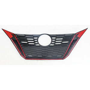 Trim Illusion - Gloss Black Patented Snap-on W/Tape Patented Grille Overlay 20-23 Nissan Sentra Does not fit grille with Camera 1 PC
