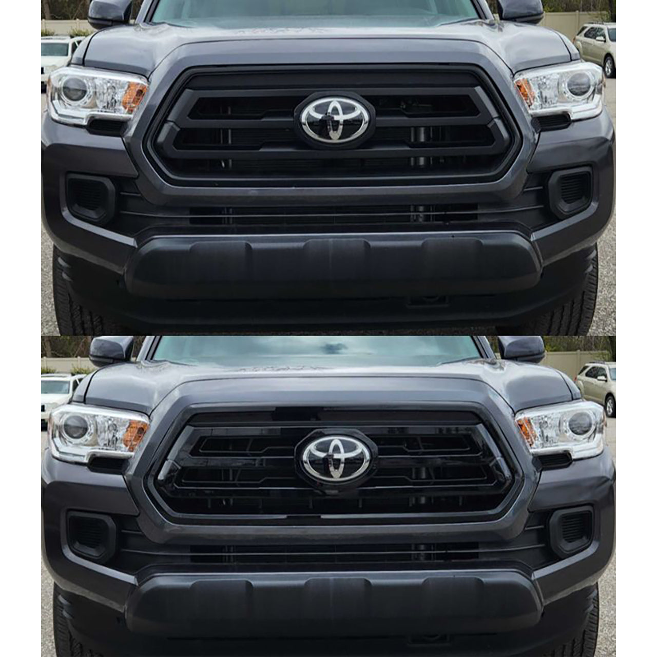 Trim Illusion - Gloss Black Patented Snap-on W/Tape Patented Grille Overlay 20-23 Toyota Tacoma SR/SR5 1 PC