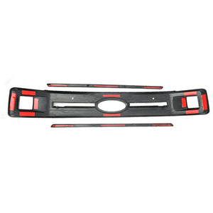 Trim Illusion - Gloss Black Patented Snap-on W/Tape Patented Grille Overlay 18-20 Ford F-150 XLT 3 PCS