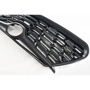 Trim Illusion - Gloss Black Patented Snap-on W/Tape Patented Grille Overlay 20-23 Toyota Highlander Does not fit XSE Fits grille W/ or W/O Camera 1 PC