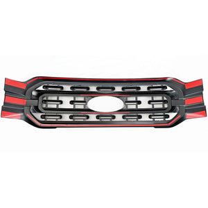 Trim Illusion -  Gloss Black Patented Snap-on W/Tape Patented Grille Overlay 21-23 Ford F-150 XLT/XL Fits grille W/ or W/O Camera 1 PC