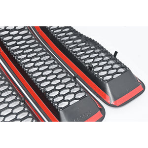 Trim Illusion - Gloss Black Patented Snap-on W/Tape Patented Grille Overlay 18-24 Jeep Wrangler 7 PCS