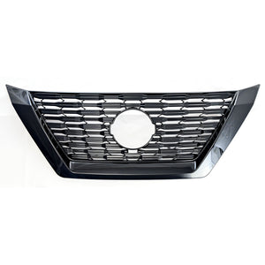 Trim Illusion - Gloss Black Patented Snap-on W/Tape Patented Grille Overlay 21-23 Nissan Rogue Fits grille W/ or W/O Camera 1 PC