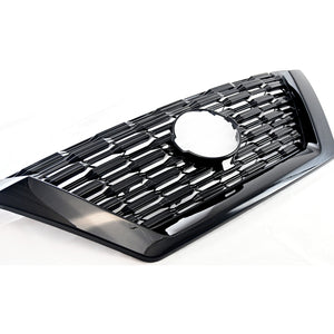Trim Illusion - Gloss Black Patented Snap-on W/Tape Patented Grille Overlay 21-23 Nissan Rogue Fits grille W/ or W/O Camera 1 PC