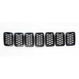Trim Illusion - Gloss Black Patented Snap-on W/Tape Patented Grille Overlay 17-21 Jeep Grand Cherokee, 2022 Jeep Grand Cherokee WK 7 PCS
