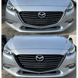 Trim Illusion - Gloss Black Tape-on Patented Grille Overlay 17-18 Mazda 3 2 PCS