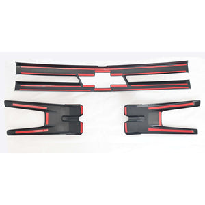 Trim Illusion - Gloss Black Tape-on Patented Grille Overlay 19-21 Chevrolet Silverado 1500 LT/LTZ/RST/LT Trail Boss 3 PCS