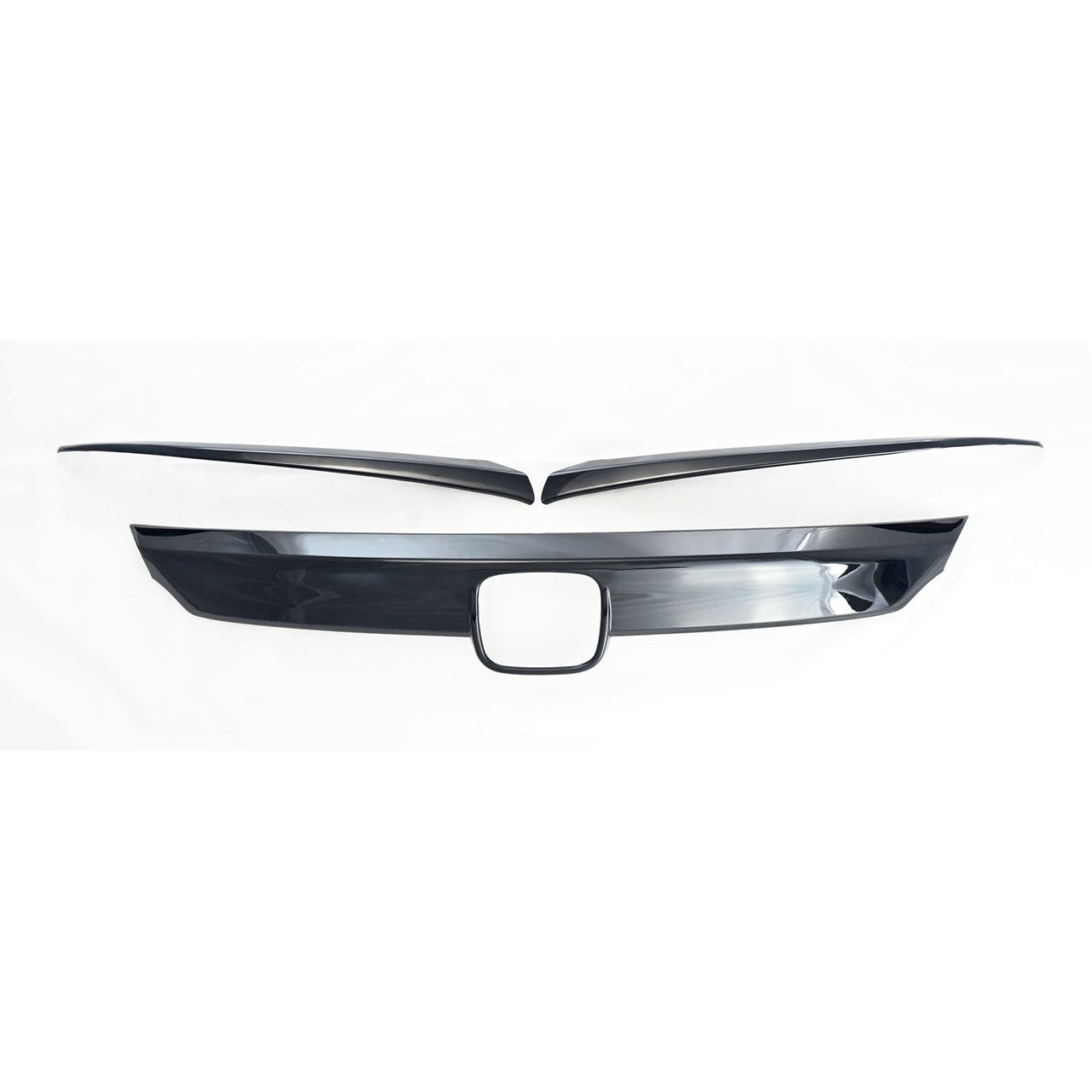 Trim Illusion - Gloss Black Tape-on Patented Grille Overlay 16-21 Honda Civic 3 PCS