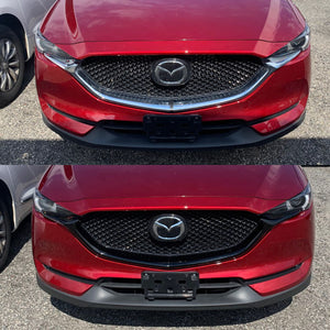 Trim Illusion - Gloss Black Tape-on Patented Grille Overlay 17-21 Mazda CX-5 2 PCS