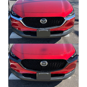 Trim Illusion - Gloss Black Tape-on Patented Grille Overlay 20-23 Mazda CX-30 2 PCS