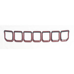 Trim Illusion - Gloss Black Tape-on Patented Grille Overlay 22-23 Jeep Compass 7 PCS