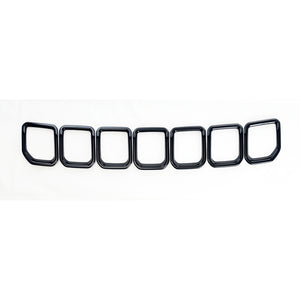 Trim Illusion - Gloss Black Tape-on Patented Grille Overlay 22-23 Jeep Compass 7 PCS