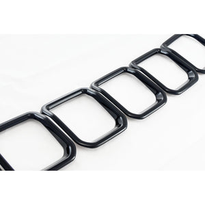 Trim Illusion - Gloss Black Tape-on Patented Grille Overlay 22-23 Jeep Compass 7 PCS