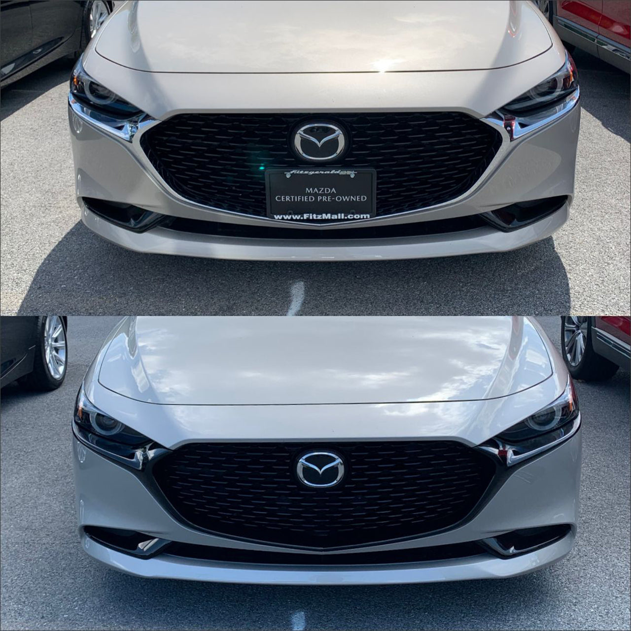Trim Illusion - Gloss Black Tape-on Patented Grille Overlay 19-23 Mazda 3 2 PCS