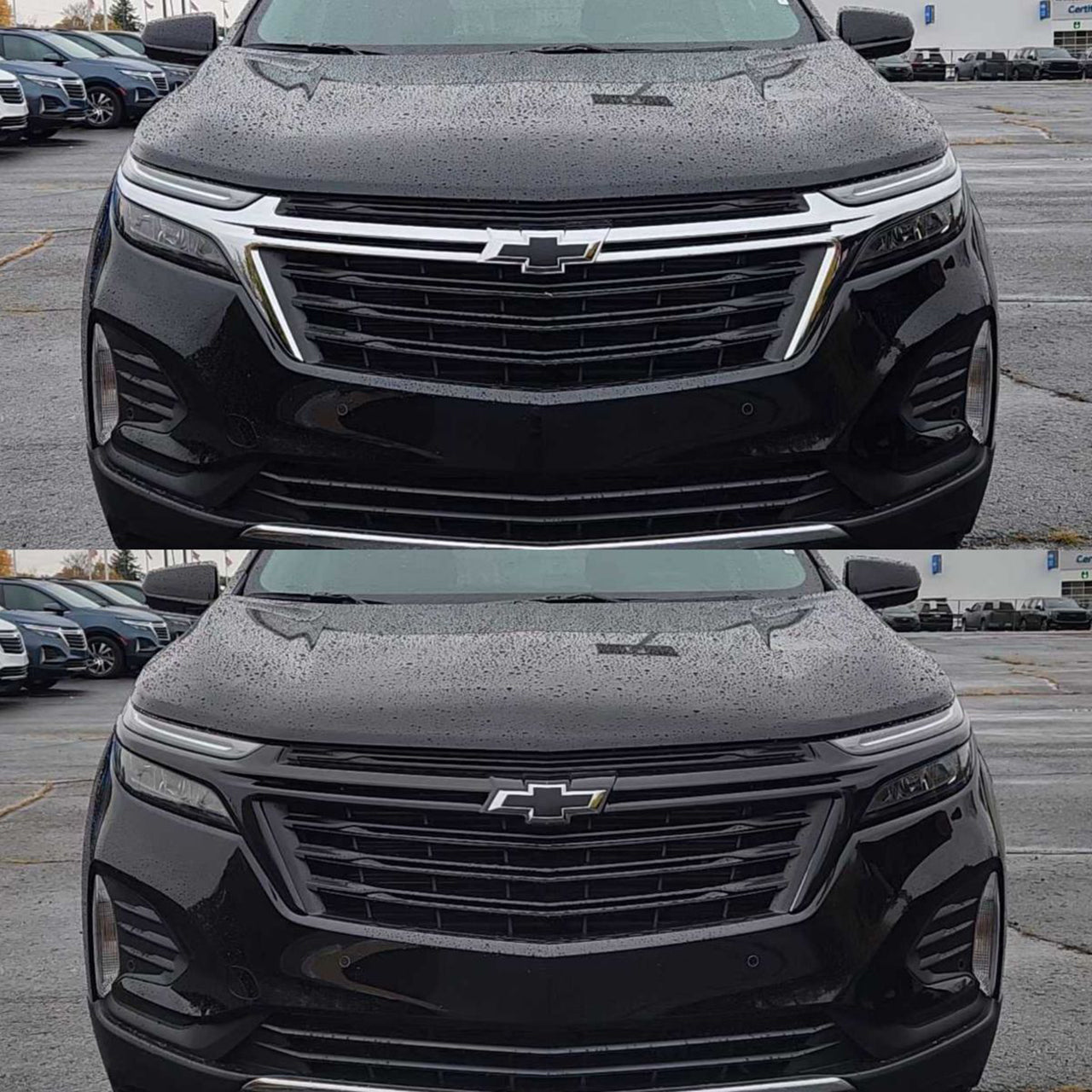 Trim Illusion - Gloss Black Tape-on Patented Grille Overlay 22-24 Chevrolet Equinox 2 PCS
