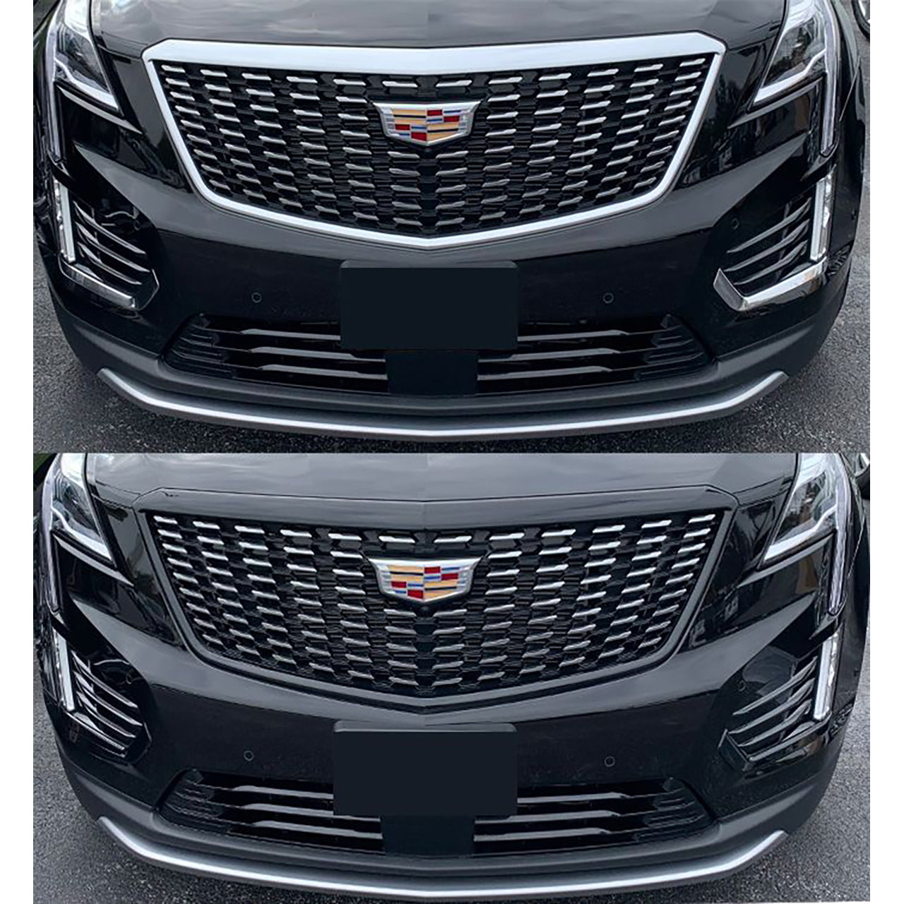 Trim Illusion - Gloss Black Tape-on Patented Grille Overlay 20-24 Cadillac XT5 3 PCS