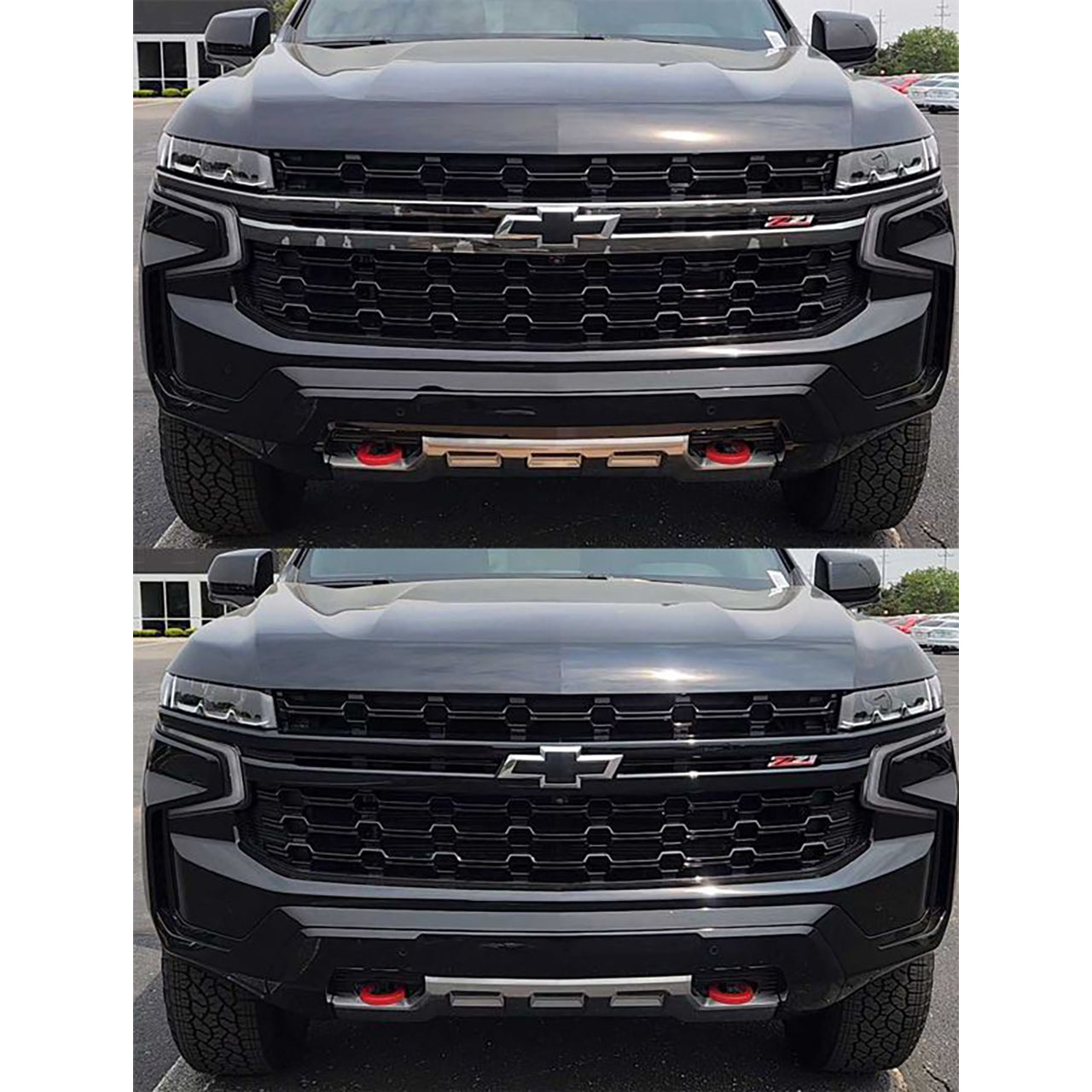 Trim Illusion - Gloss Black Tape-on Patented Grille Overlay 21-23 Chevrolet Suburban/Tahoe 4 PCS