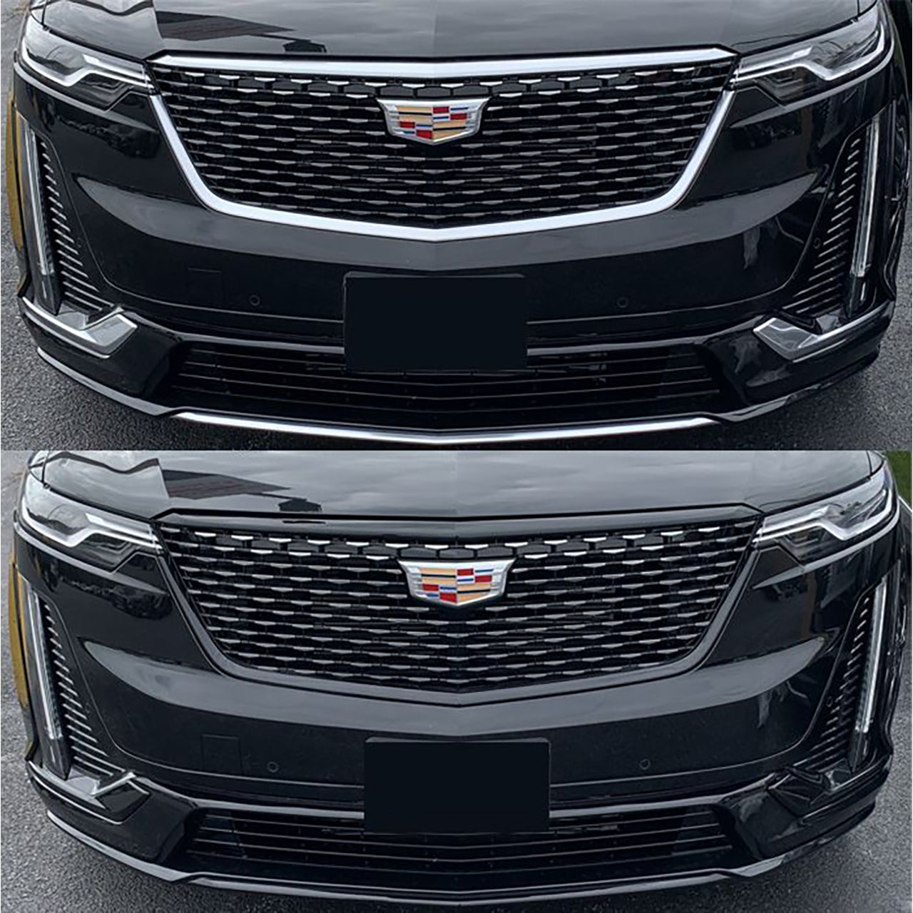 Trim Illusion - Gloss Black Tape-on Patented Grille Overlay 20-24 Cadillac XT6 5 PCS