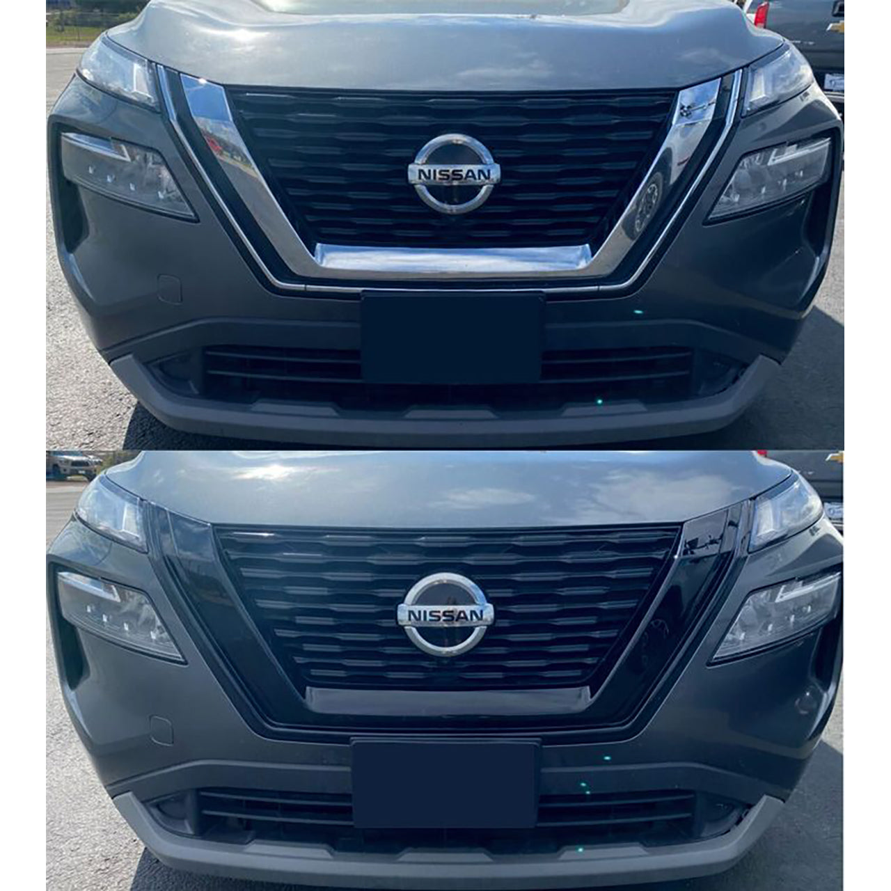 Trim Illusion - Gloss Black Tape-on Patented Grille Overlay 21-23 Nissan Rogue 1 PC