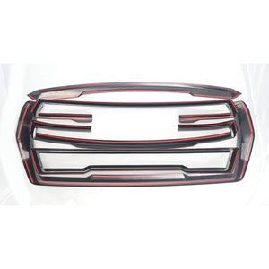 Trim Illusion -  Gloss Black Tape-on Patented Grille Overlay 21-24 GMC Yukon/Yukon XL SLE/SLT/AT4 5 PCS