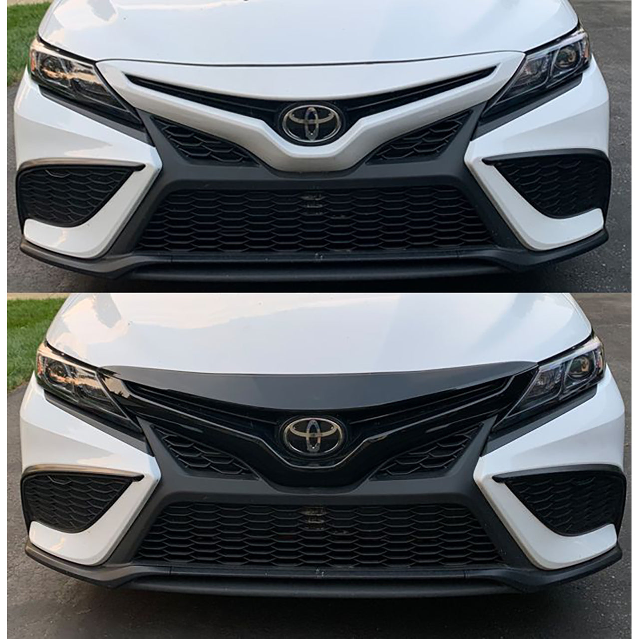Trim Illusion -  Gloss Black Tape-on Patented Grille Overlay 18-23 Toyota Camry 2 PCS