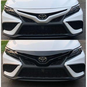 Trim Illusion -  Gloss Black Tape-on Patented Grille Overlay 18-23 Toyota Camry 2 PCS