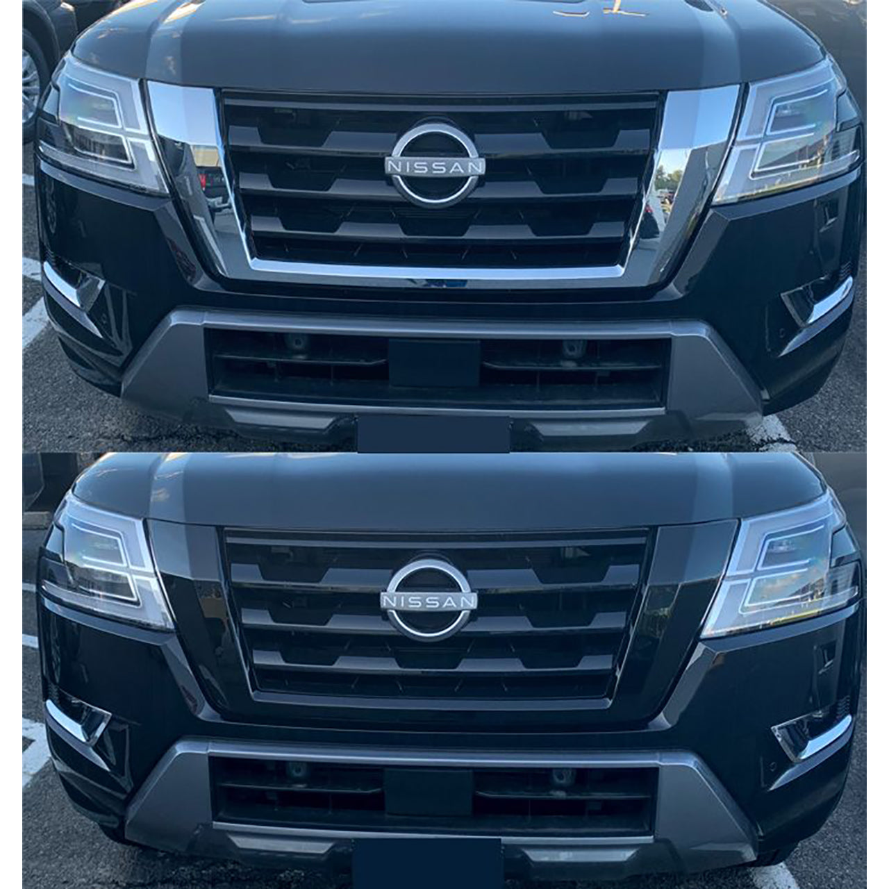 Trim Illusion - Gloss Black Tape-on Patented Grille Overlay 20-23 Nissan Armada 5 PCS