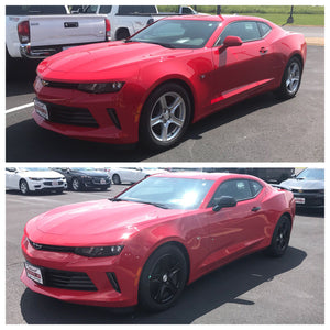 Trim Illusion - Gloss Black Patented Snap-on W/Tape Patented Door Handle Cover 16-24 Chevrolet Camaro W/ Smart Key 4 PCS