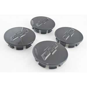 Trim Illusion - Gloss Black Replacement Officially Licensed Chevrolet Wheel Cap Set 13-24 Chevrolet Malibu, 13-20 Chevrolet Impala, 15-19 Chevrolet Cruze, 18-24 Chevrolet Equinox 4 PCS