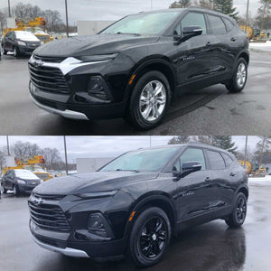 Trim Illusion - Gloss Black Tape-on Patented Grille Overlay 19-22 Chevrolet Blazer 2 PCS
