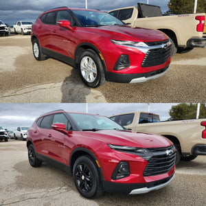 Trim Illusion - Gloss Black Tape-on Patented Grille Overlay 19-22 Chevrolet Blazer 2 PCS