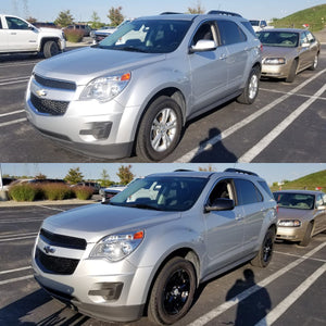 Trim Illusion - Mesh Gloss Black Tape-on Patented Grille Overlay 10-15 Chevrolet Equinox L/LS/LT/LTZ 2 PCS