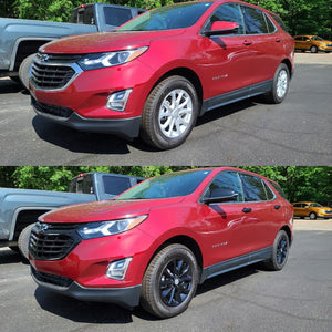 Trim Illusion - Gloss Black Patented Snap-on W/Tape Patented Grille Overlay 18-21 Chevrolet Equinox L/LS/LT Does not fit grille with Camera 2 PCS