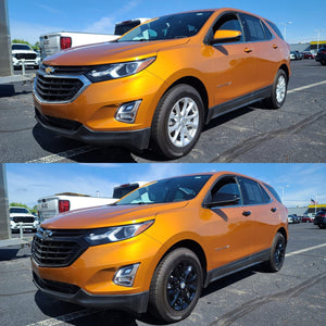 Trim Illusion - Gloss Black Patented Snap-on W/Tape Patented Grille Overlay 18-21 Chevrolet Equinox L/LS/LT Does not fit grille with Camera 2 PCS