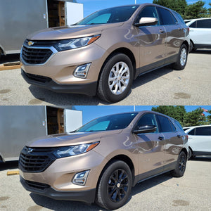 Trim Illusion - Gloss Black Patented Snap-on W/Tape Patented Grille Overlay 18-21 Chevrolet Equinox L/LS/LT Does not fit grille with Camera 2 PCS