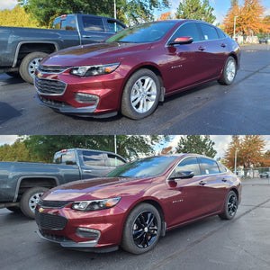 Trim Illusion -  Mesh Gloss Black Tape-on Patented Grille Overlay 16-18 Chevrolet Malibu L/LS/LT/LTZ/Hybrid 2 PCS