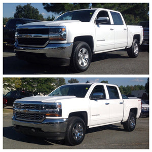 Trim Illusion - OEM Look Chrome Tape-on Patented Grille Overlay 16-18 Chevrolet Silverado 1500 2 PCS