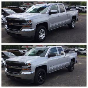Trim Illusion - Mesh Gloss Black Tape-on Patented Grille Overlay 16-18 Chevrolet Silverado 1500 LS/LT 2 PCS