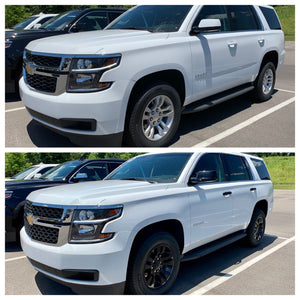 Trim Illusion - Mesh Gloss Black Tape-on Patented Grille Overlay 15-20 Chevrolet Tahoe/Suburban 2 PCS Diamond