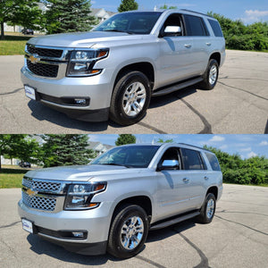 Trim Illusion - Diamond Mesh Chrome Tape-on Patented Grille Overlay 15-20 Chevrolet Tahoe/Suburban 2 PCS