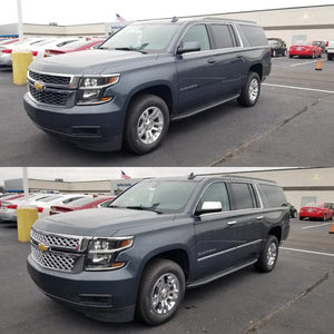 Trim Illusion - Diamond Mesh Chrome Tape-on Patented Grille Overlay 15-20 Chevrolet Tahoe/Suburban 2 PCS