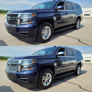Trim Illusion - Diamond Mesh Chrome Tape-on Patented Grille Overlay 15-20 Chevrolet Tahoe/Suburban 2 PCS