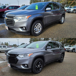 Trim Illusion - Gloss Black Patented Snap-on W/Tape Patented Grille Overlay 18-21 Chevrolet Traverse Fits grille W/ or W/O Camera 4 PCS