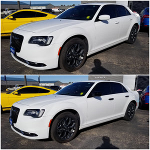 Trim Illusion - No Turn Signal Full Gloss Black Tape-on Mirror Cover 11-14 Chrysler 200, 11-22 Chrysler 300, 11-23 Dodge Charger 2 PCS