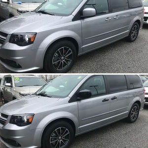 Trim Illusion - Top Gloss Black Tape-on Mirror Cover 08-16 Chrysler Town & Country, 08-20 Dodge Grand Caravan, 09-14 Volkswagen Routan 2 PCS
