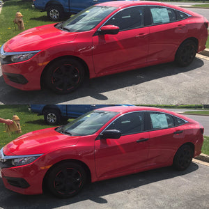 Trim Illusion - Gloss Black Patented Snap-on W/Tape Patented Door Handle Cover 16-21 Honda Civic W/ or W/O Smart Key 10 PCS