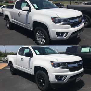 Trim Illusion - Gloss Black Tape-on Patented Grille Overlay 15-20 Chevrolet Colorado 2 PCS