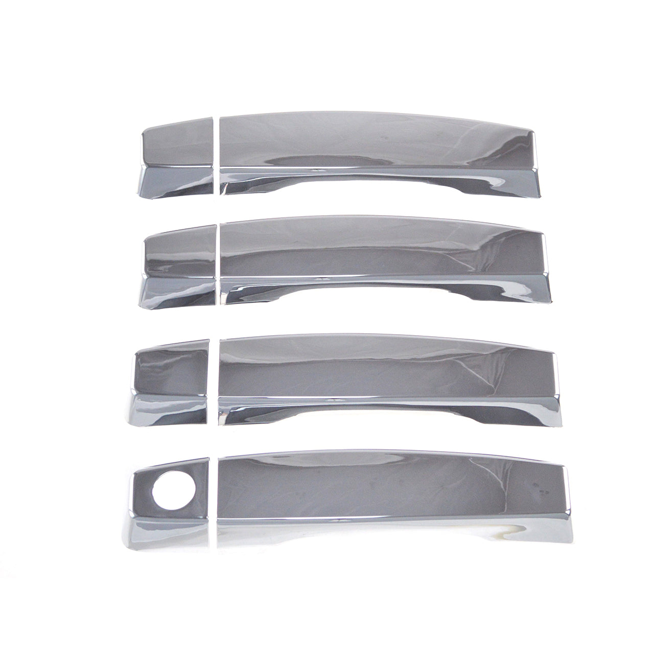 Trim Illusion - Chrome Tape-on Patented Door Handle Cover 04-15, 17-21 Nissan Titan, 2016 Nissan Titan XD No Smart Key 8 PCS